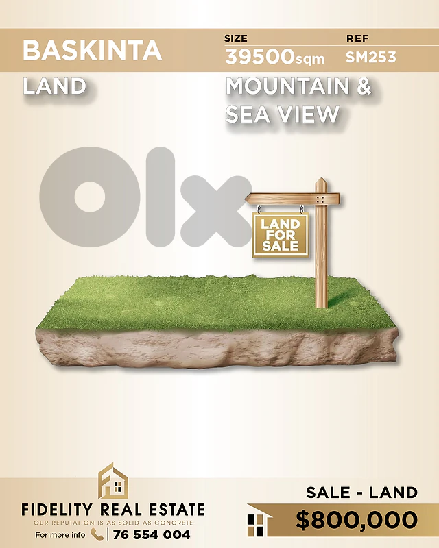 Land for sale in Baskinta SM253 أرض للبيع في بسكنتا