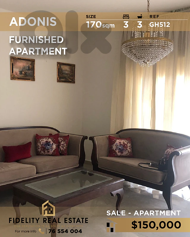 Apartment for sale in Adonis GH512 شقة  للبيع في أدونيس