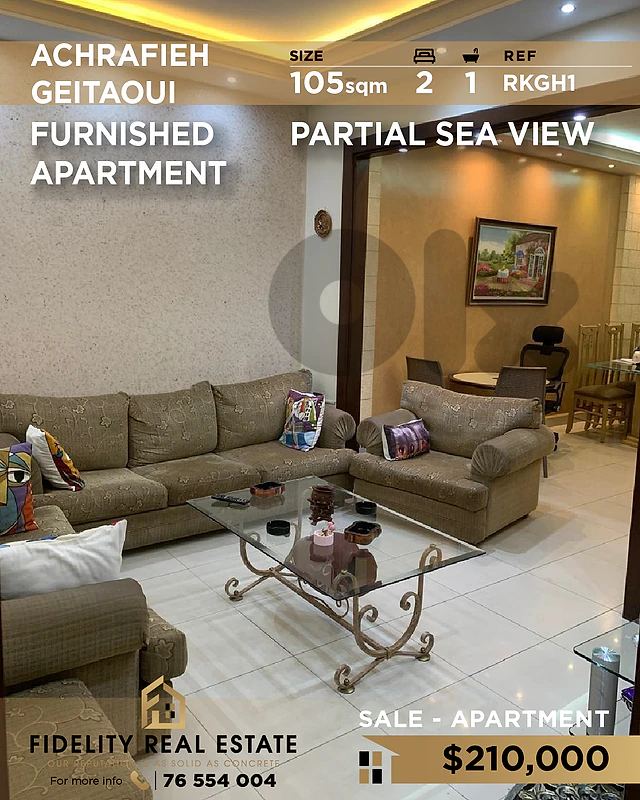 Apartment for sale in Achrafieh RKGH1 شقة مفروشة للبيع في الأشرفية