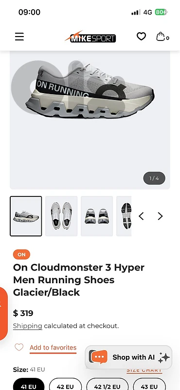 On Cloudmonster 3 Hyper Men Running Shoes Glacier/Black