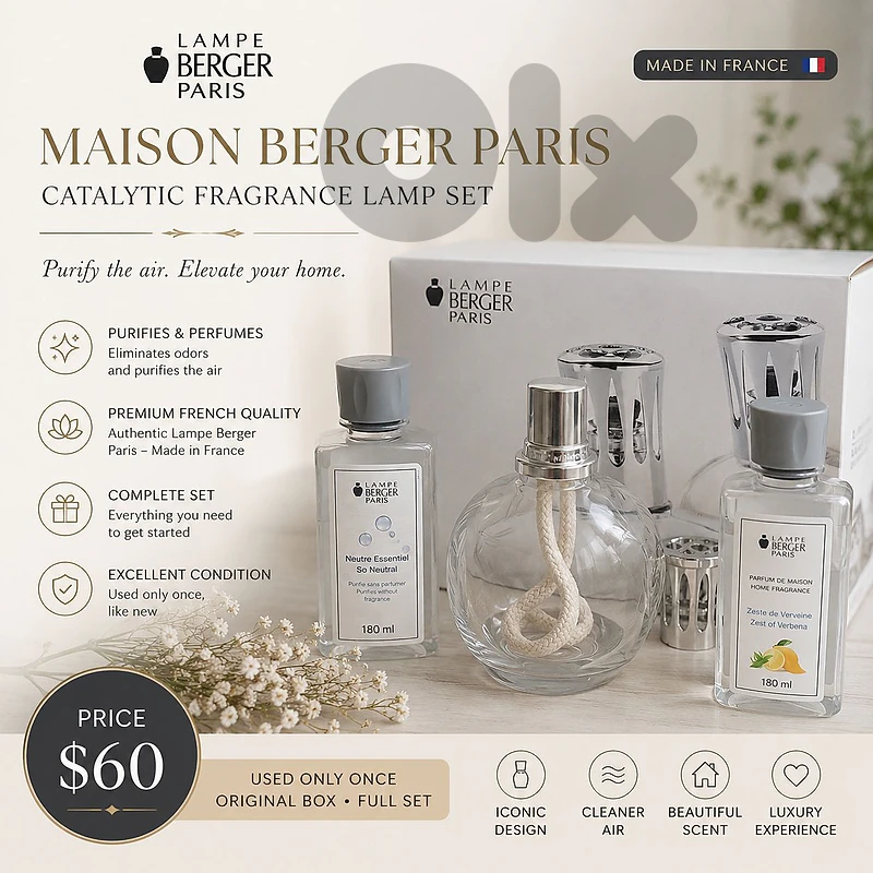 Original Maison Berger Paris Fragrance Lamp Set–as New-Made  in France