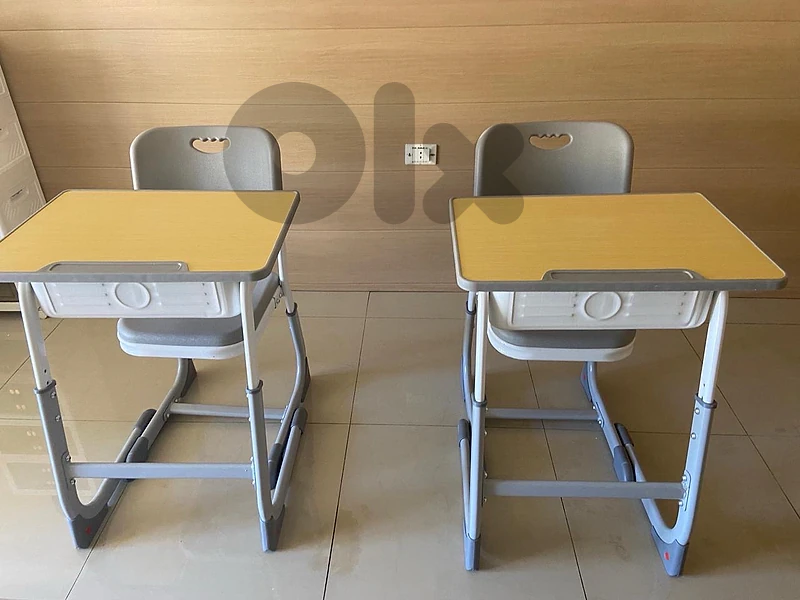 School Desk and Chair Set- Adjustable Height - Excellent Condition
