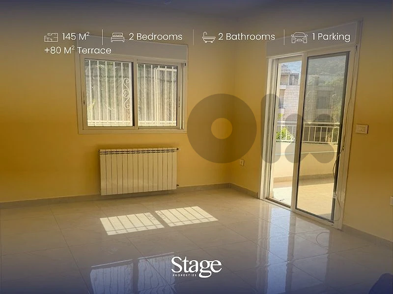 Ground-Floor Apartment with 80 SQM Terrace for Sale in Kornet El Hamra