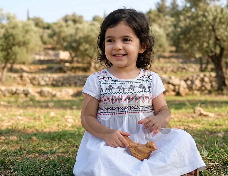 Girls’ White Embroidered Dress (3–4 Years) – Beautiful & Comfortable