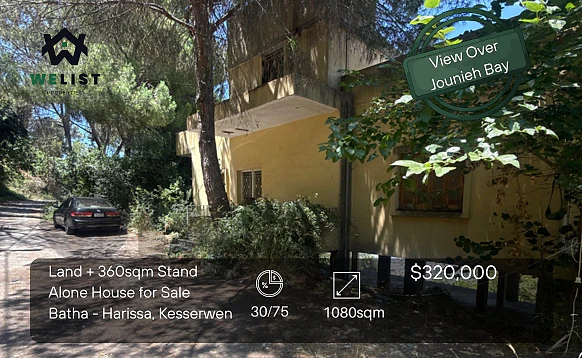 1080sqm Land + 360sqm Stand Alone House for sale in Batha-Harissa