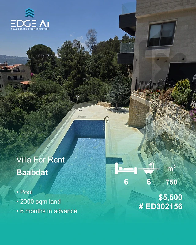 Villa for rent , Baabdat , #ED302156