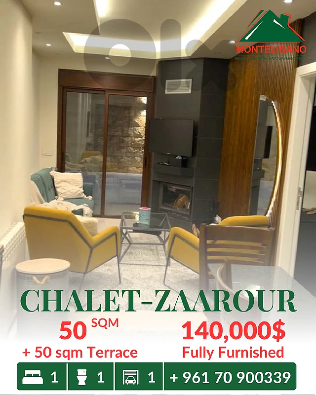 50 sqm Chalet For Sale in Zaarour زعرور with 50 sqm Terrace