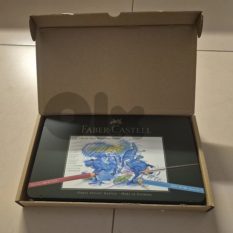 German Faber Castell Artists 120 Watercolour Pencils (Metal Tin Set)