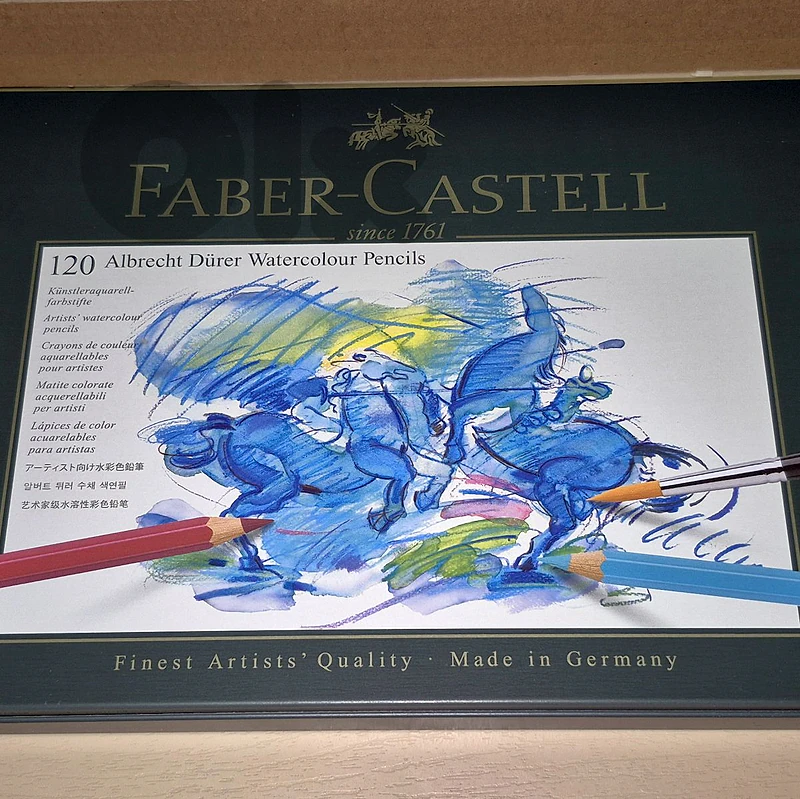 German Faber Castell Artists 120 Watercolour Pencils (Metal Tin Set)