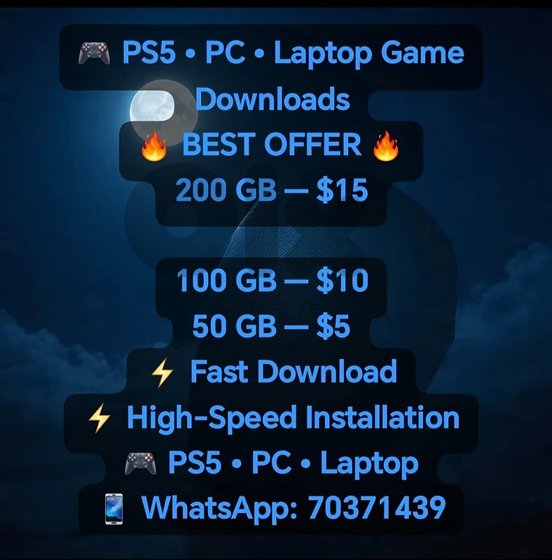 Dowload GAMES PC.PS5.GAMING LAPTOP