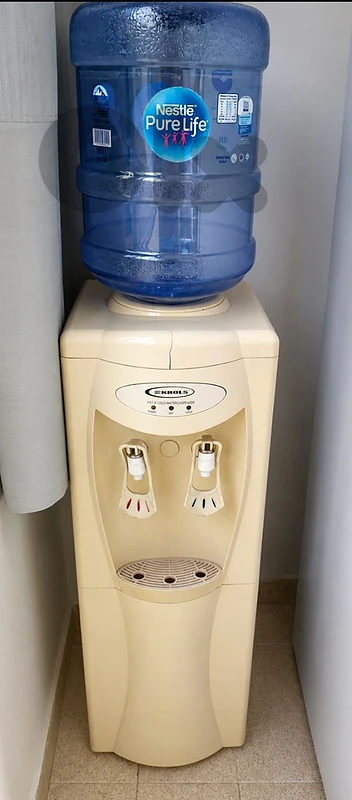 KROLS Hot & Cold Water Dispenser with Built-in Mini Fridge