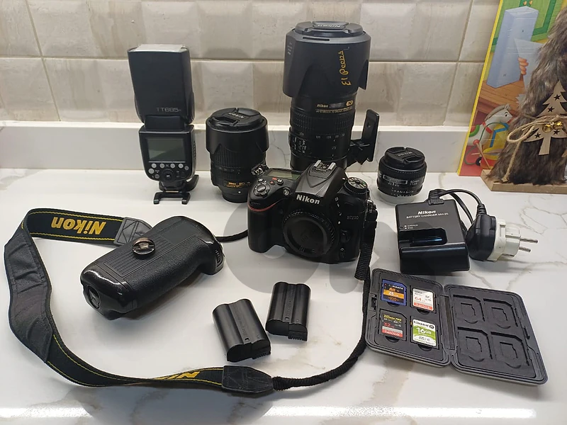 Nikon D7200 with lenses