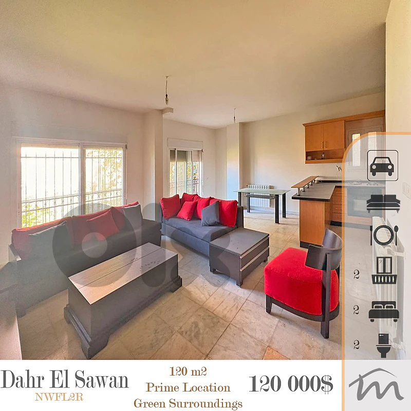 Dahr El Sawan | 120m² Apart | Prime Investment | Green Surroundings