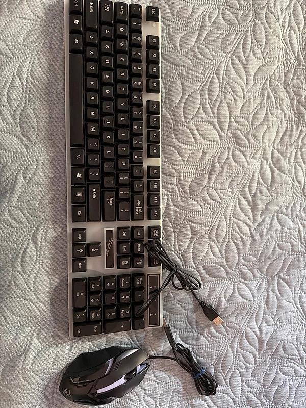 tiger glowy set keyboard and mouse