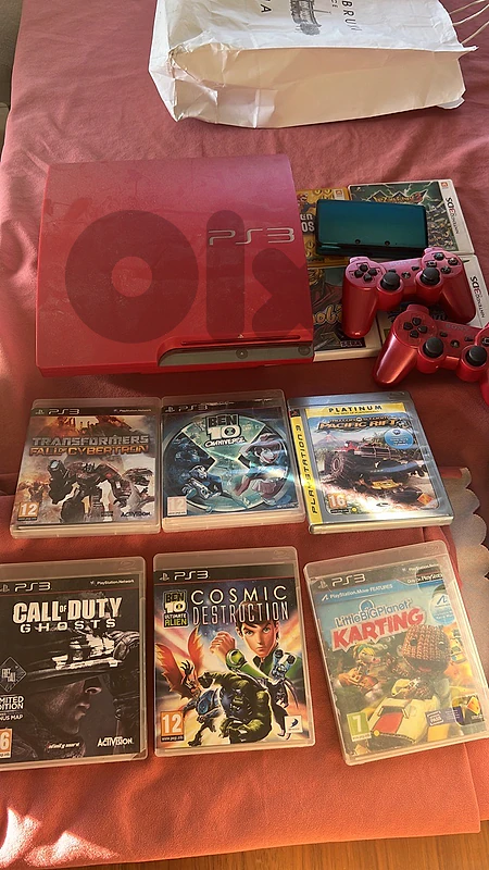 Ps3 Red Limited Edition with 6 games, DSi XL and DS blue