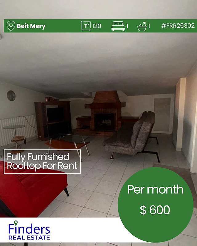 Rooftop for rent in Beit Mery! شقة سطحية للإيجار في بيت ميري!