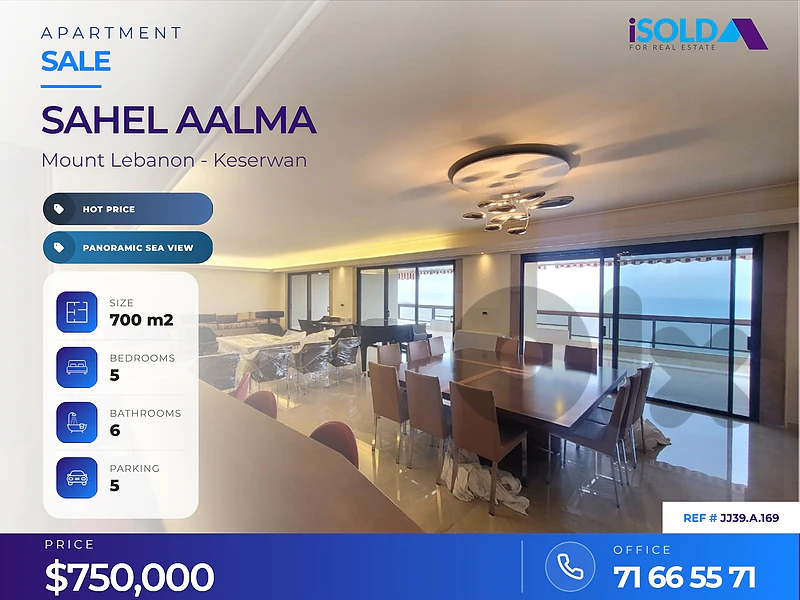 700 m² Lux Penthouse + Panoramic Sea View + Terraces 4Sale Sahel Aalma 700 m² Lux Penthouse + Panoramic Sea View + Terraces 4Sale Sahel Aalma