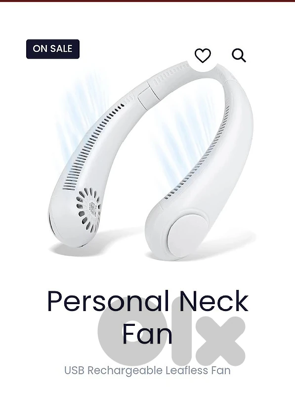 Neck cooling fan. 2 for usd 25 including delivery within Beirut!