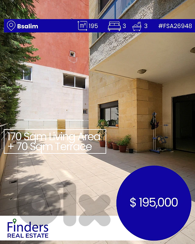 Apartment for sale in Bsalim!شقة للبيع في بساليم!