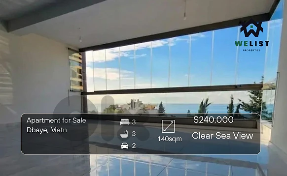 140sqm Apartment for sale in Dbayeh  REF: EA24DSD140238