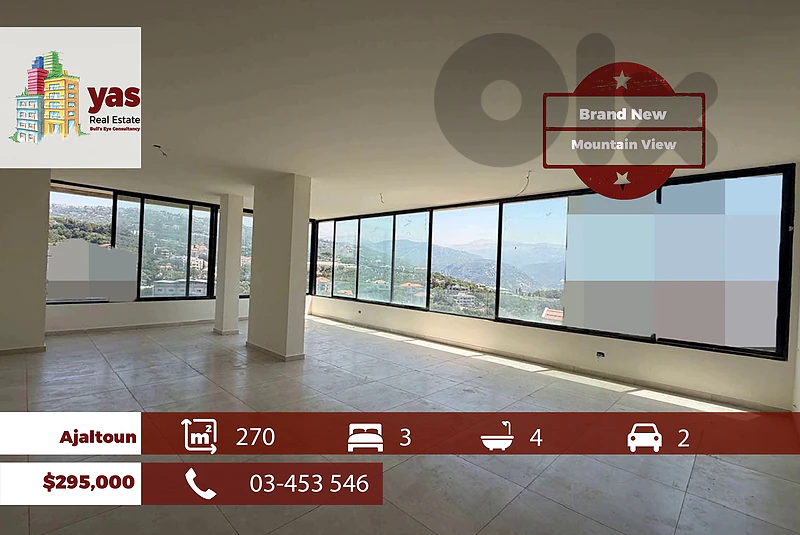 Ajaltoun 270m2 | Brand New | Impressive View | Prime Location | TYT