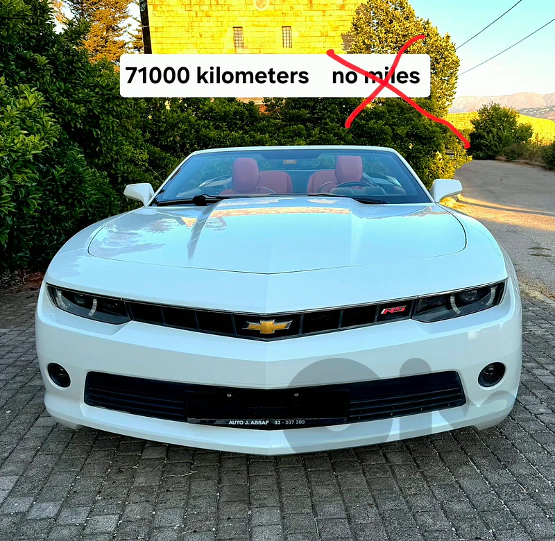 Chevrolet Camaro RS 2015 cylinders  نادرة النظافة  و الوجودج
