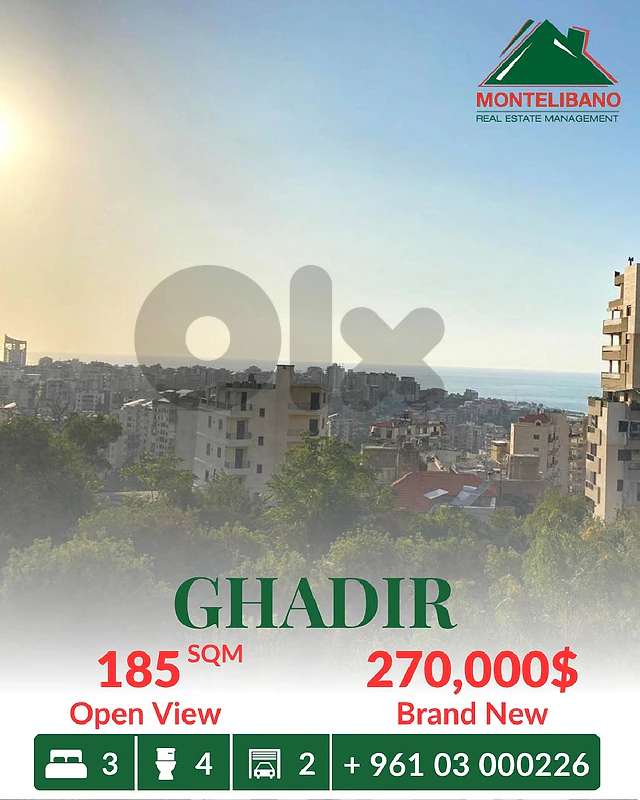 185 sqm Apartment For Sale in Ghadir غدير with Open View