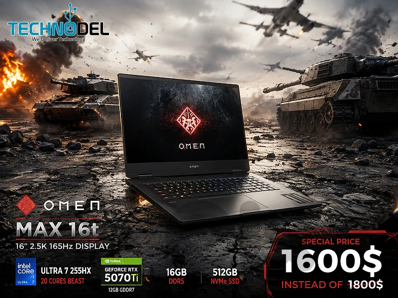 🔥 OMEN MAX 16 ULTRA 7 RTX5070Ti 12GB GPU