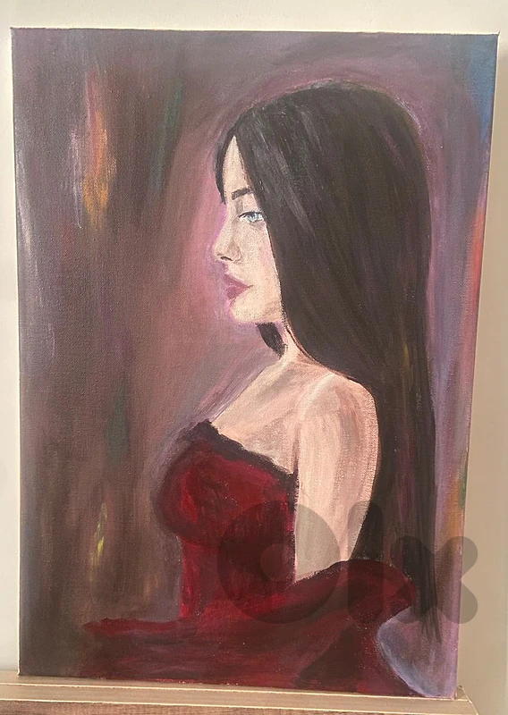 Unique girl painting