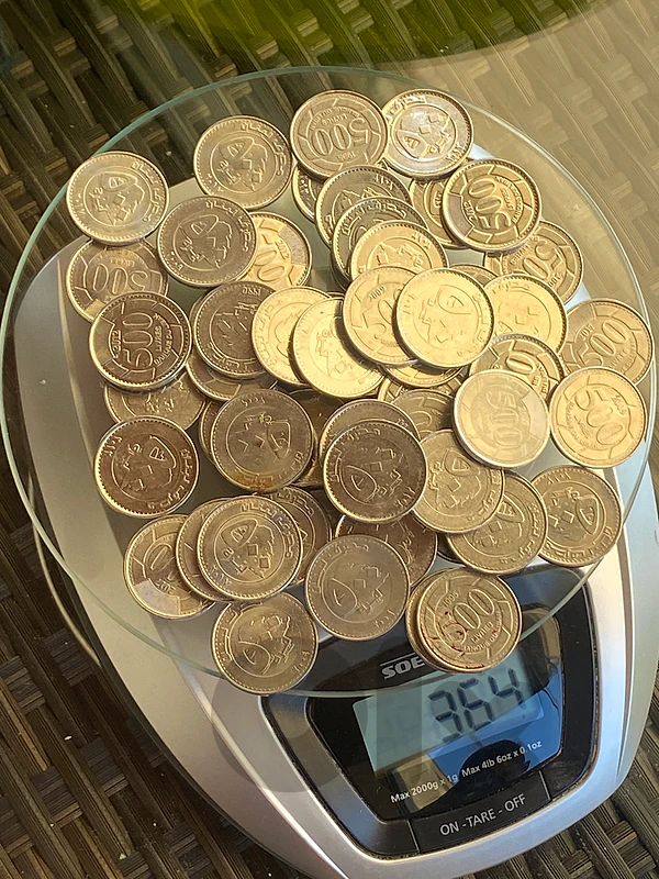 its 364 grams of coin silver