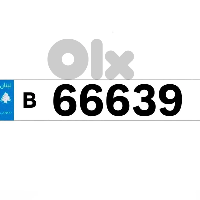 B  666 39  Special Car Plate Number Sak Tokhsis Jehez