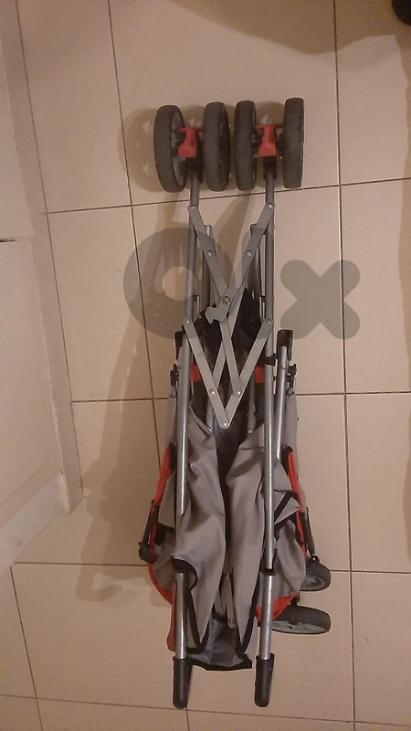 stroller and a swing chair with wheels