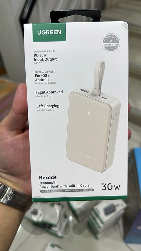 Ugreen nexode 20k 30w power bank with built in cable 45207