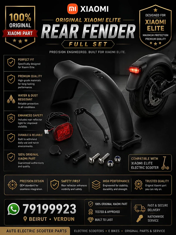 orginal Xiaomi elite rear fender full set