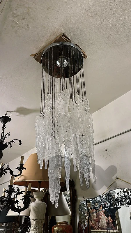 vintage Murano glass chandelier by carlo Nason 1970's