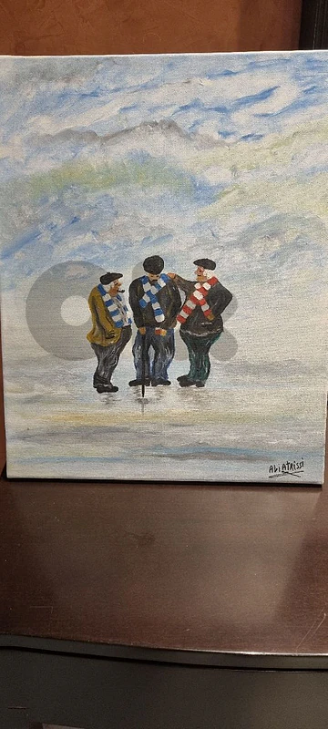 painting 3 men and the sea
