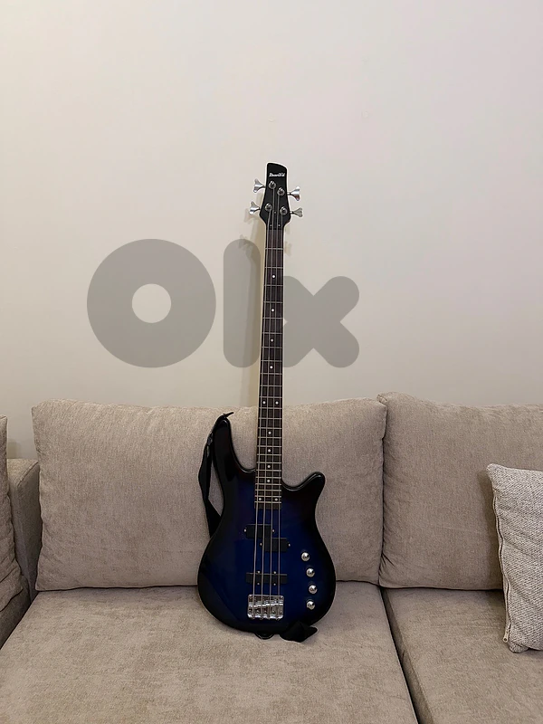 ibanez bass guitar with amp