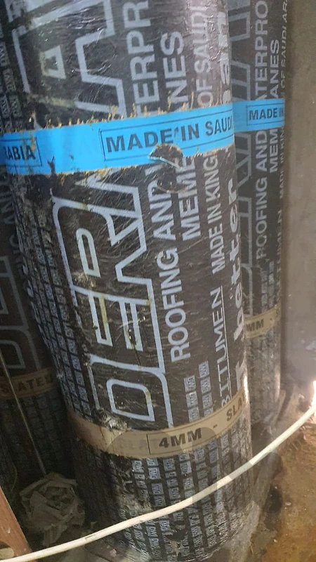 SBS MEMBRANE WATERPROOFING 4MM MADE IN SAUDI عزل زفت رول للنش