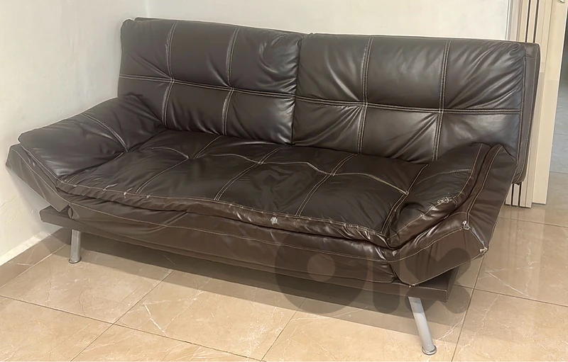 stylish sofa bed  dark brown color