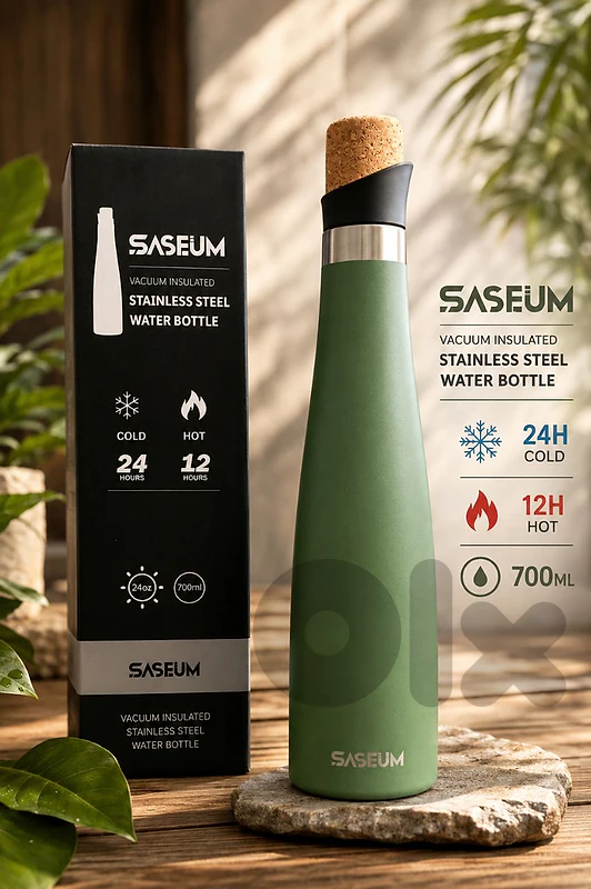 saseum stainless steel water bottle
