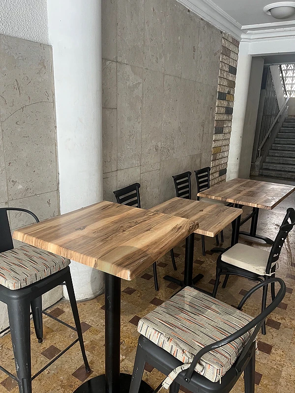 Restaurant or snack tables and chairs