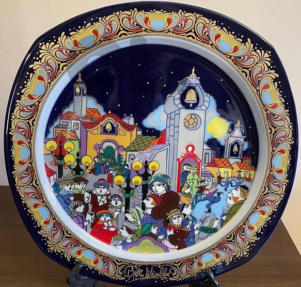 plates 3 design unique  hand painted