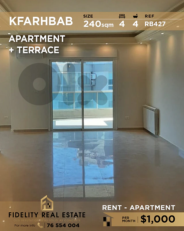 Apartment for rent in Kfarhbab RB427 شقة للإيجار في كفرحباب