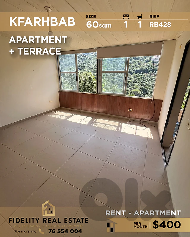 Apartment for rent in Kfarhbab RB428 شقة للإيجار في كفرحباب