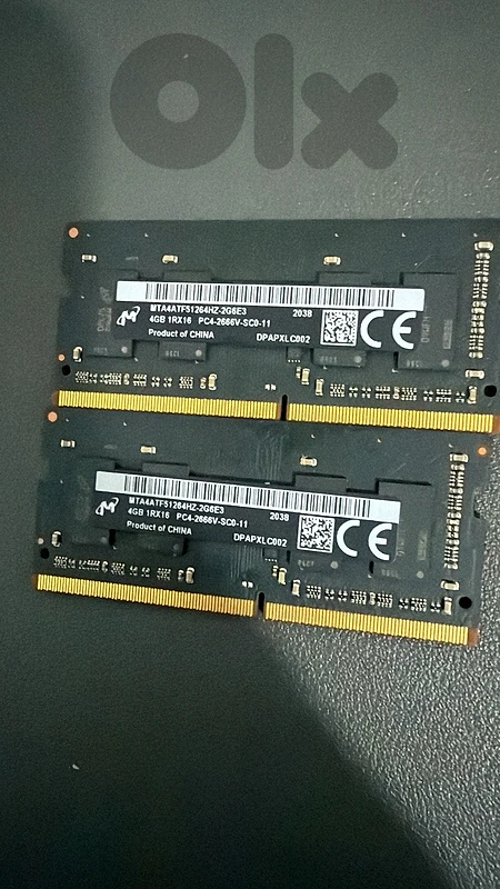 2x Micron 4GB DDR4 2666MHz Laptop RAM (8GB Total)