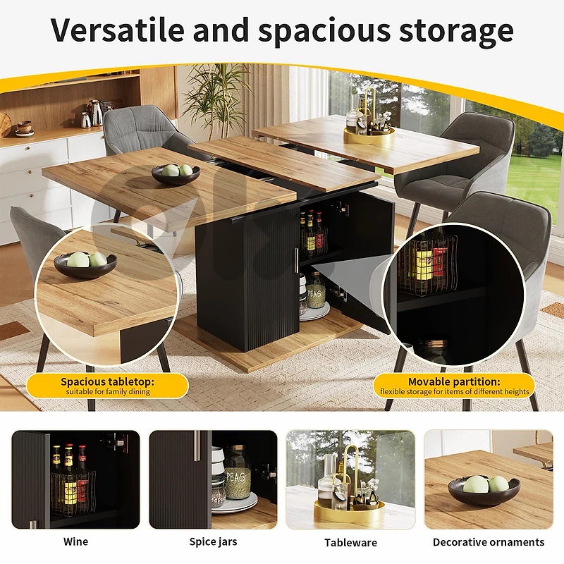Zepneiy Extendable Dining Table