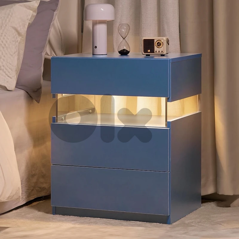 LED Nightstands Acrylic Board LED Bedside Tables for