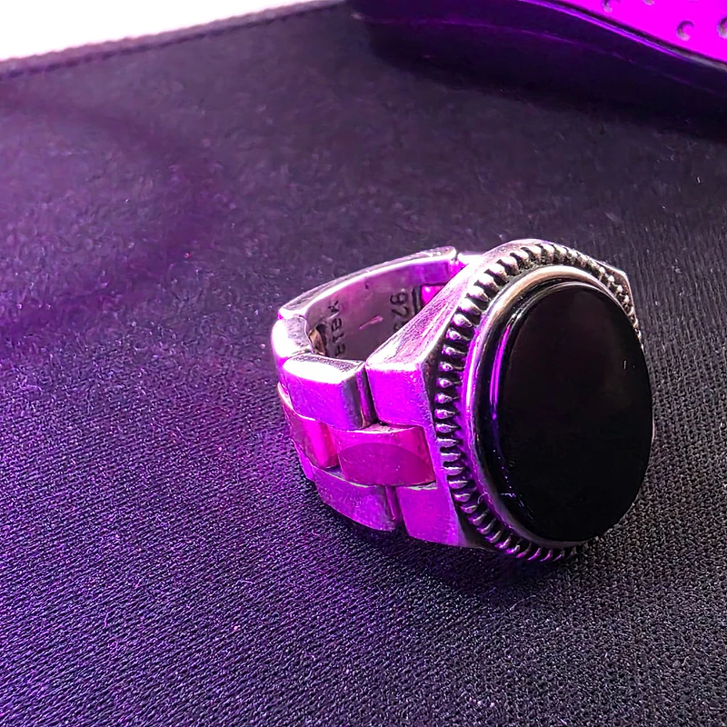 men's silver ring
