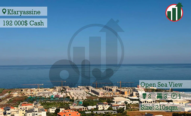 Apartment for Sale in Kfaryassine With Open Sea View !!