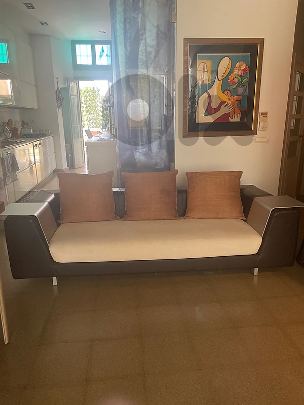Modern leather sofa